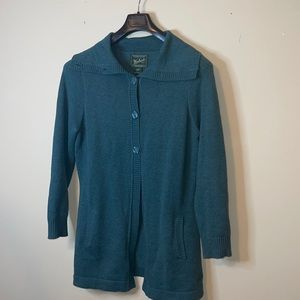 Woolrich Cardigan Sweater Button Front Wool Blend Size Large Petite